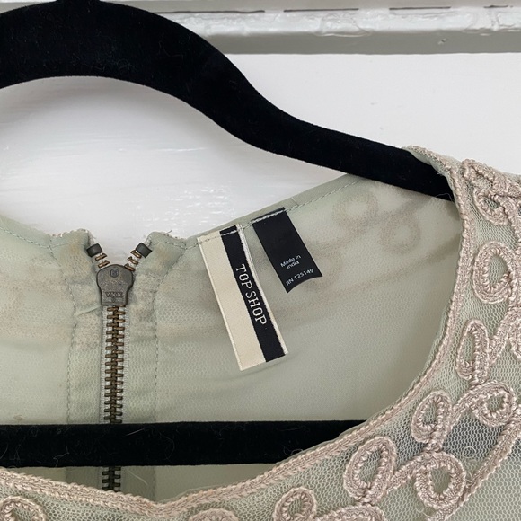 Top Shop crochet and tulle top - Picture 2 of 3